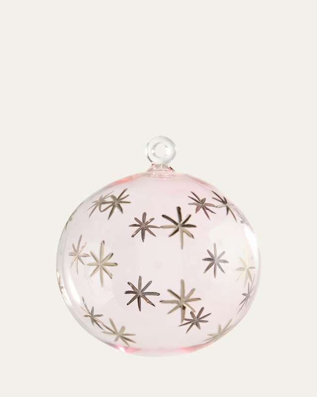 Purple Platinum Stars Christmas Ornament